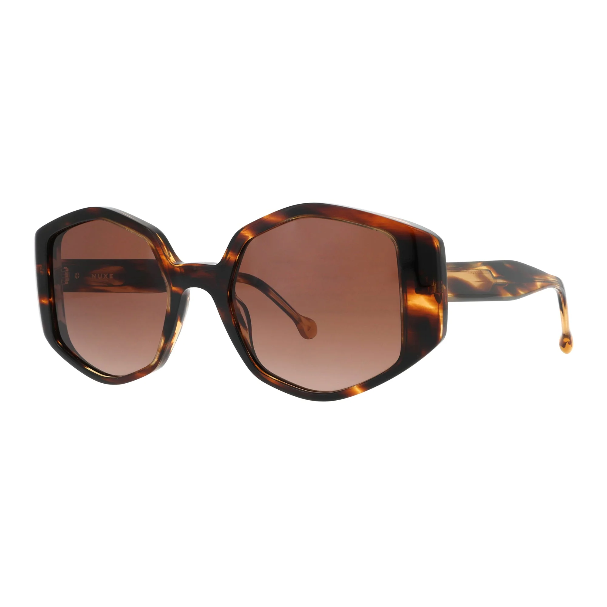 Lunettes de soleil Iconic Amande - Ecaille Marron et Miel - Image 2